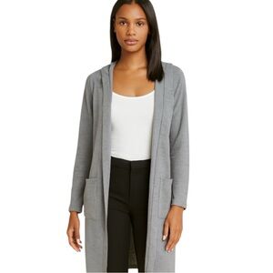 Forever 21 Cardigan with a hood and Front Pockets Gray Knit Size Small